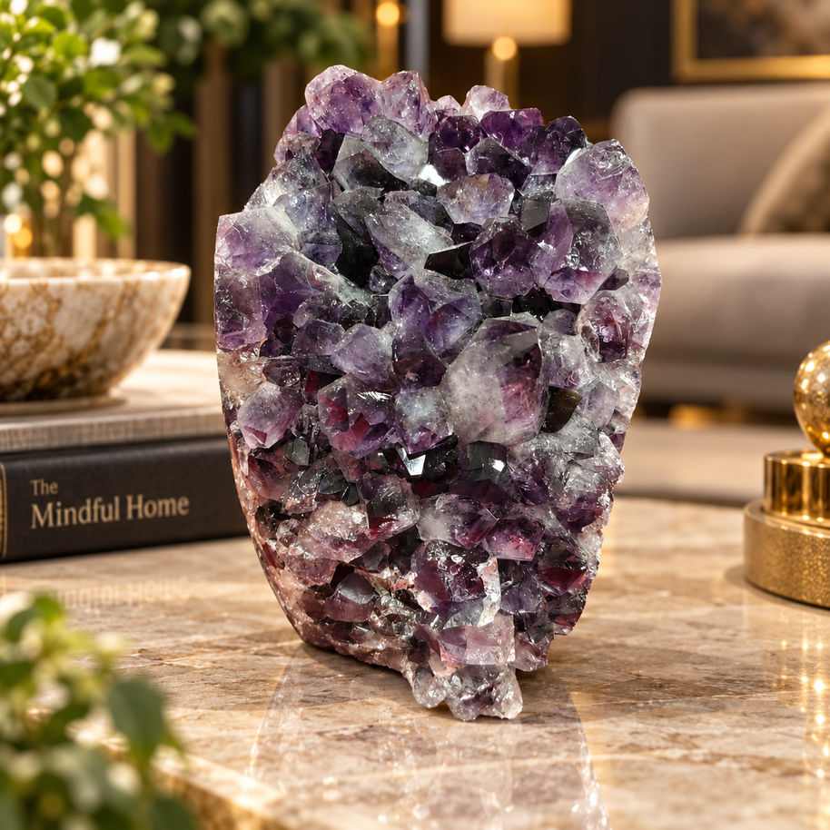 Premium Natural Amethyst Crystal – Purple Crystal Home Décor & Serenity Accent | Size: 8×10 | 1.31 KG