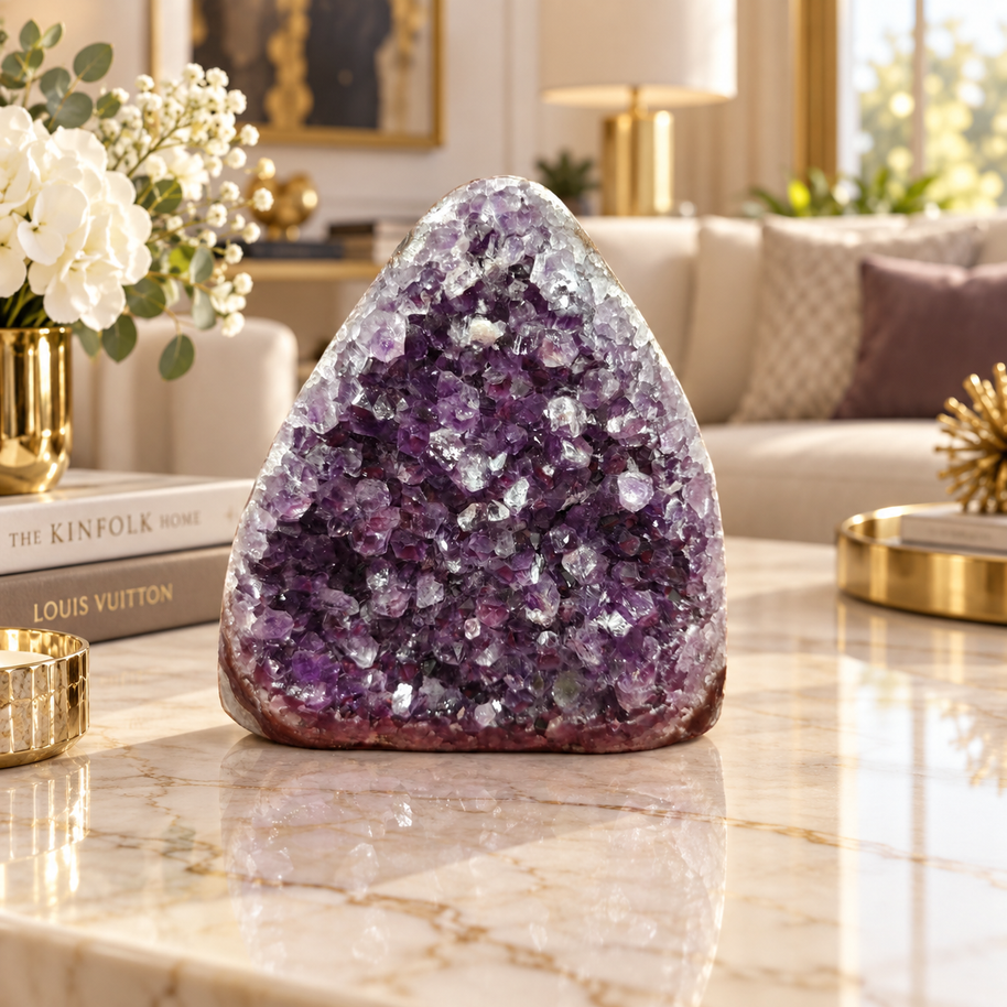 Premium Natural Amethyst Crystal – Purple Crystal Home Décor & Serenity Accent | Size: 12×12 | 1.074 KG