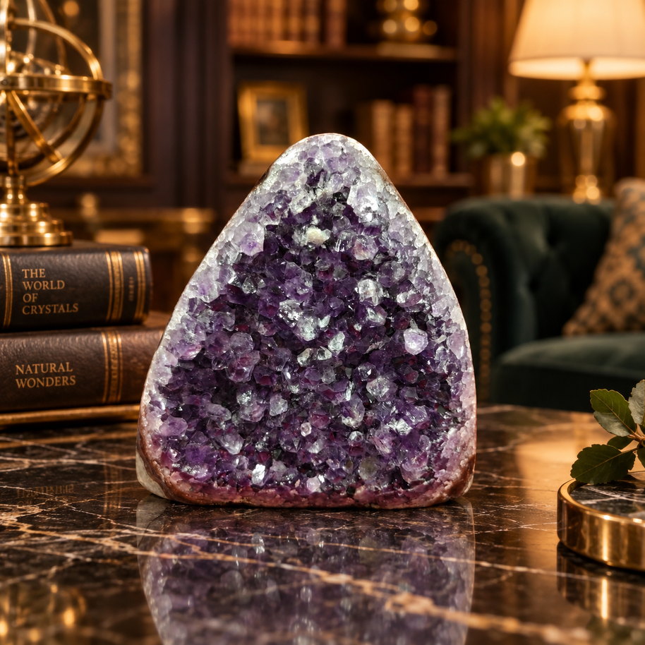 Premium Natural Amethyst Crystal – Purple Crystal Home Décor & Serenity Accent | Size: 12×12 | 1.074 KG