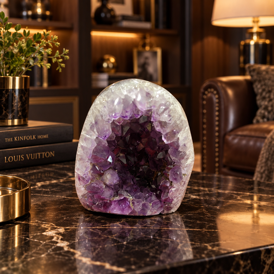 Premium Natural Amethyst Crystal – Purple Crystal Home Décor & Serenity Accent | Size: 10×11 | 1.11 KG