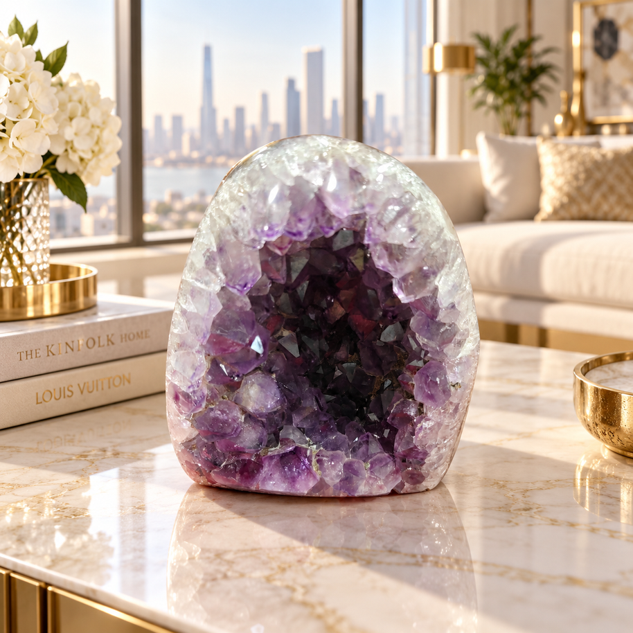 Premium Natural Amethyst Crystal – Purple Crystal Home Décor & Serenity Accent | Size: 10×11 | 1.11 KG