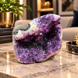 Premium Natural Amethyst Crystal – Purple Crystal Home Décor & Serenity Accent | Size: 12×9 | 1.532 KG