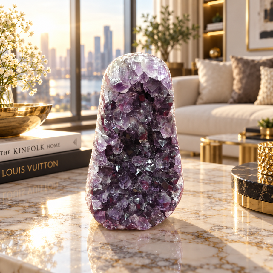 Premium Natural Amethyst Crystal – Purple Crystal Home Décor & Serenity Accent | Size: 10×14 | 1.718 KG