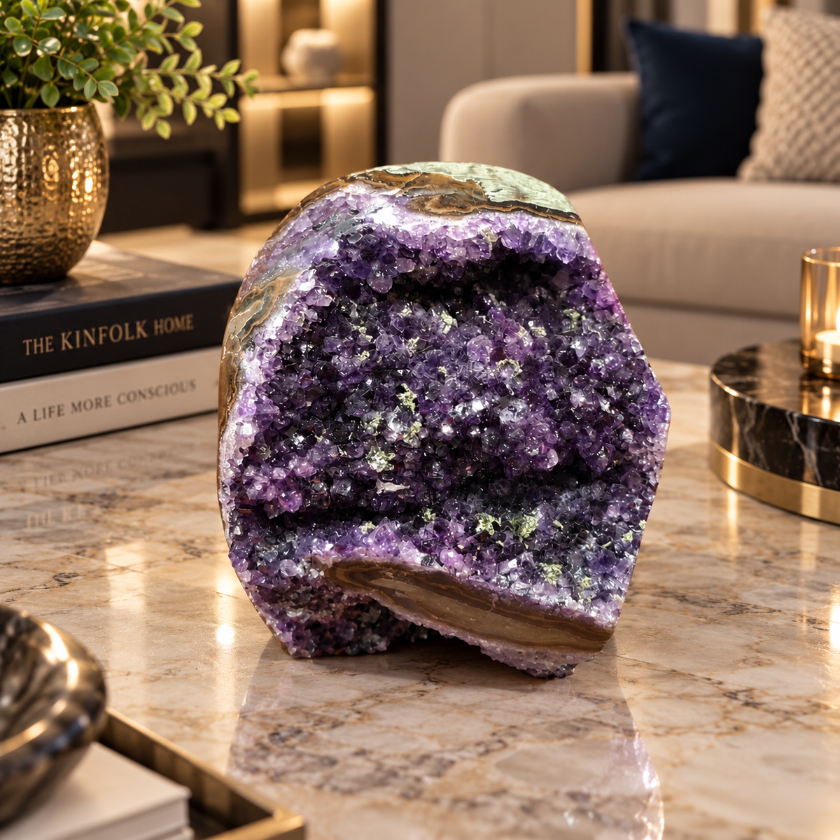 Premium Natural Amethyst Crystal – Purple Crystal Home Décor & Serenity Accent | Size: 8×11 | 1.284 KG