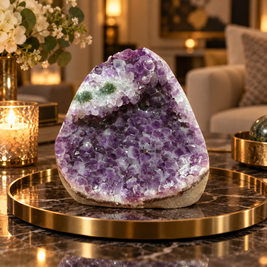 Premium Natural Amethyst Crystal – Purple Crystal Home Décor & Serenity Accent | Size: 14×10 | 1.768 KG