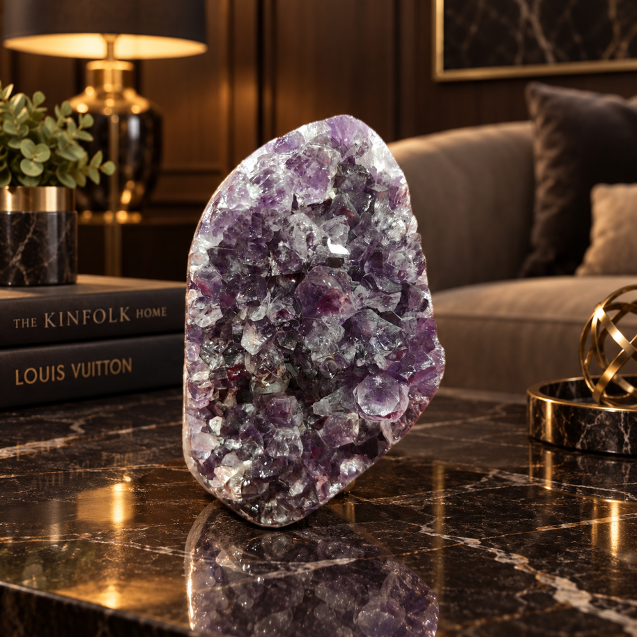 Premium Natural Amethyst Crystal – Purple Crystal Home Décor & Serenity Accent | Size: 7×10 | 692 Grams