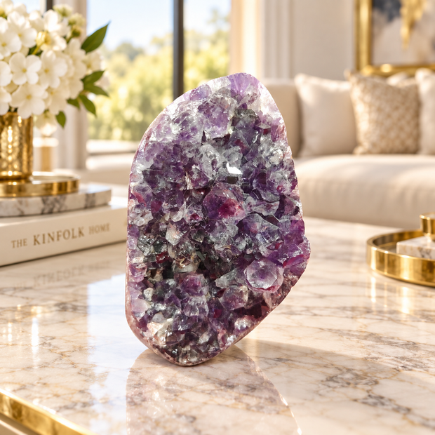 Premium Natural Amethyst Crystal – Purple Crystal Home Décor & Serenity Accent | Size: 7×10 | 692 Grams