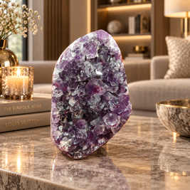 Premium Natural Amethyst Crystal – Purple Crystal Home Décor & Serenity Accent | Size: 7×10 | 692 Grams