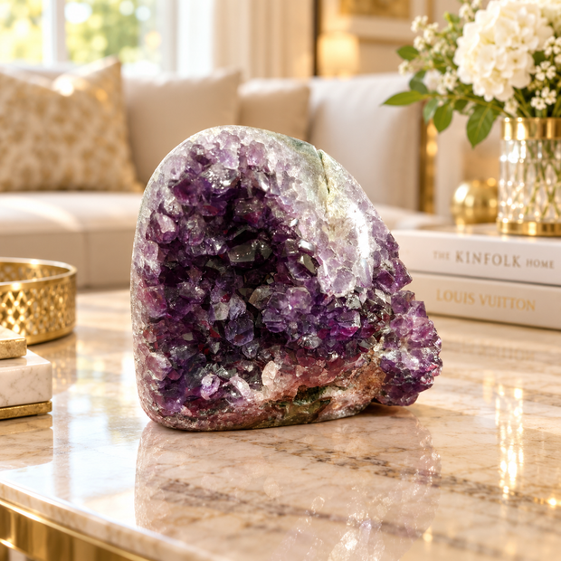 Premium Natural Amethyst Crystal – Purple Crystal Home Décor & Serenity Accent | Size: 10×9 | 913 Grams