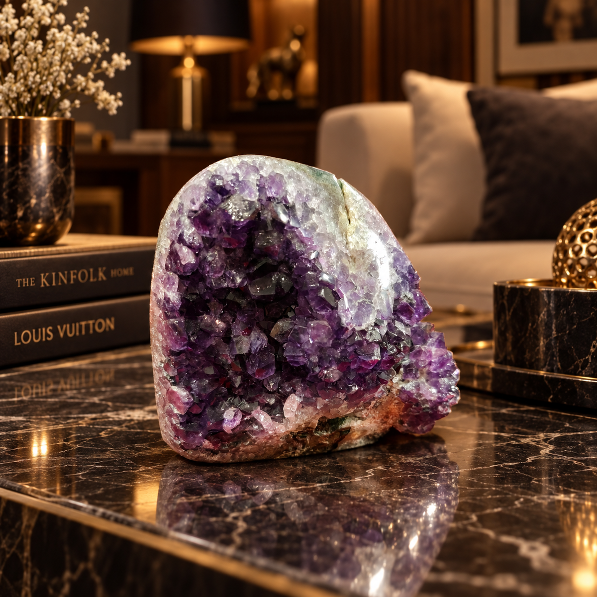 Premium Natural Amethyst Crystal – Purple Crystal Home Décor & Serenity Accent | Size: 10×9 | 913 Grams