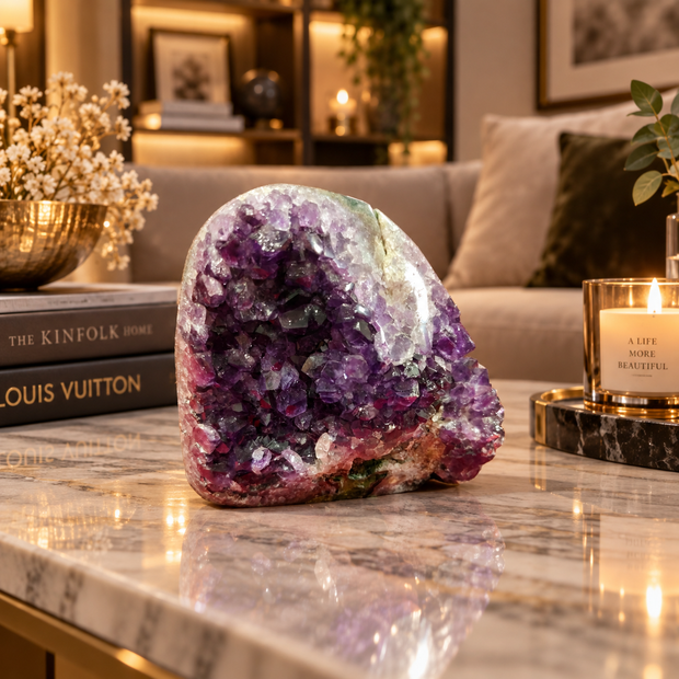 Premium Natural Amethyst Crystal – Purple Crystal Home Décor & Serenity Accent | Size: 10×9 | 913 Grams