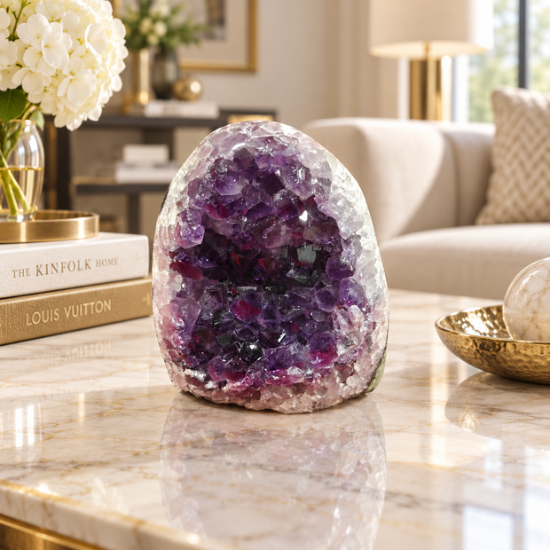 Premium Natural Amethyst Crystal – Purple Crystal Home Décor & Serenity Accent | Size: 8×9 | 771 Grams