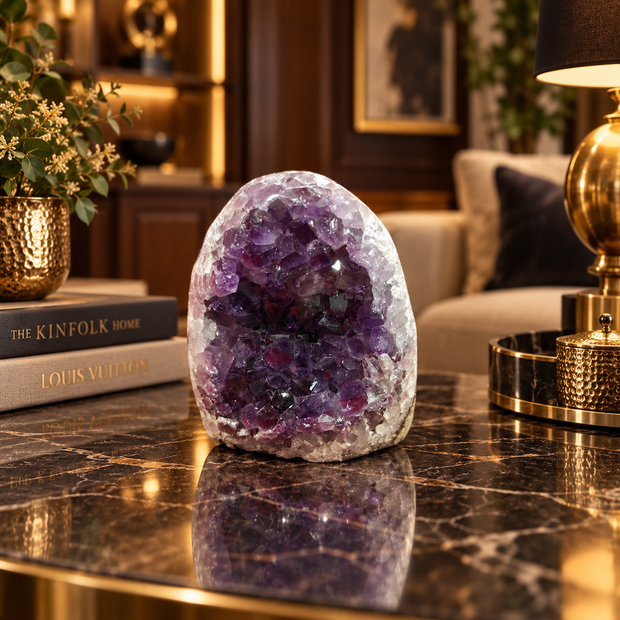 Premium Natural Amethyst Crystal – Purple Crystal Home Décor & Serenity Accent | Size: 8×9 | 771 Grams