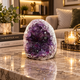 Premium Natural Amethyst Crystal – Purple Crystal Home Décor & Serenity Accent | Size: 8×9 | 771 Grams