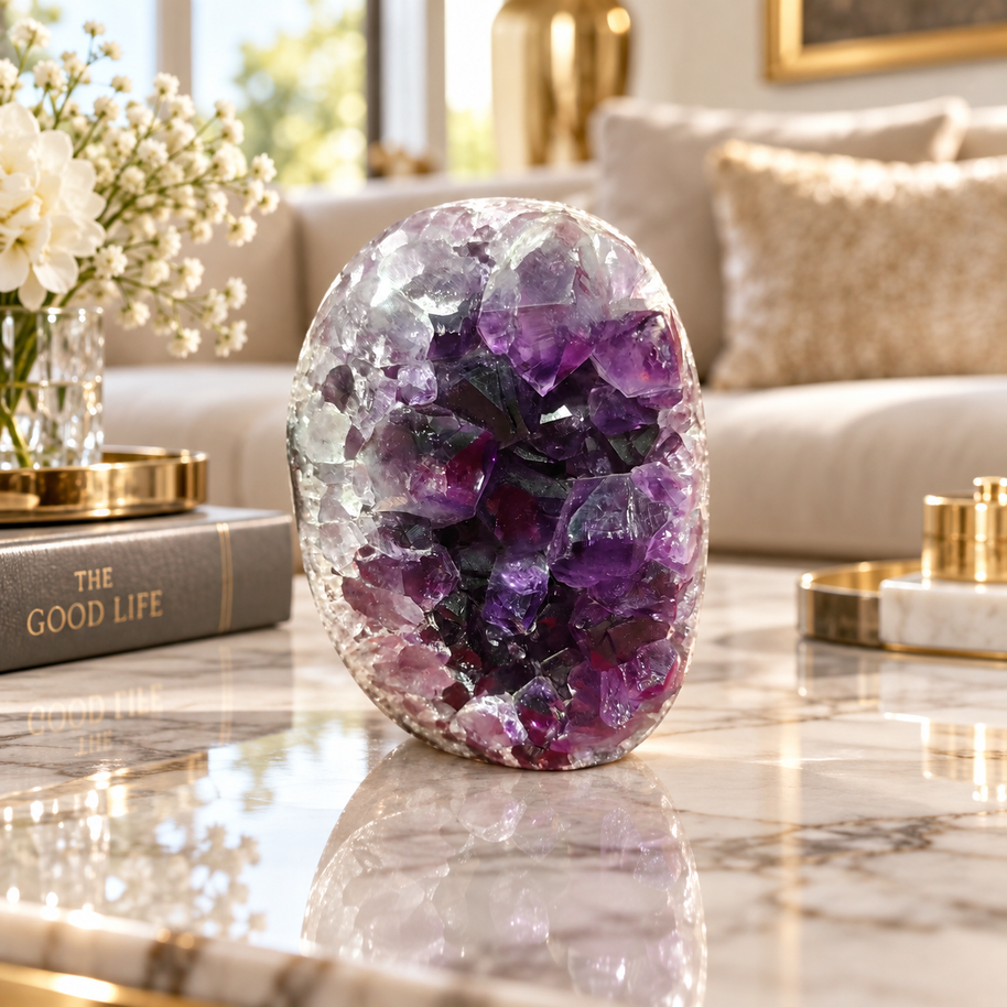 Premium Natural Amethyst Crystal – Purple Crystal Home Décor & Serenity Accent | Size: 7×9 | 1.164 KG