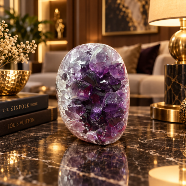 Premium Natural Amethyst Crystal – Purple Crystal Home Décor & Serenity Accent | Size: 7×9 | 1.164 KG