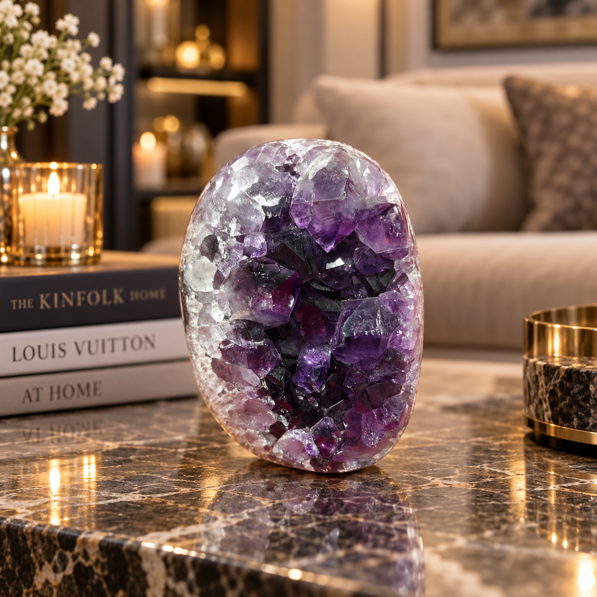Premium Natural Amethyst Crystal – Purple Crystal Home Décor & Serenity Accent | Size: 7×9 | 1.164 KG