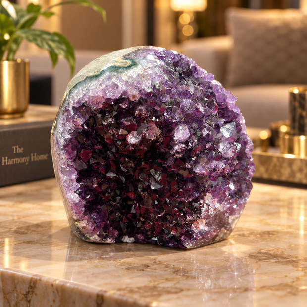 Premium Natural Amethyst Crystal – Purple Crystal Home Décor & Serenity Accent | Size: 10×11 | 975 Grams