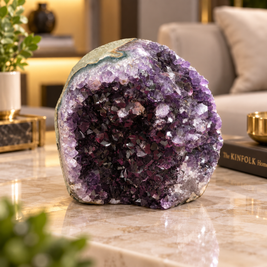 Premium Natural Amethyst Crystal – Purple Crystal Home Décor & Serenity Accent | Size: 10×11 | 975 Grams