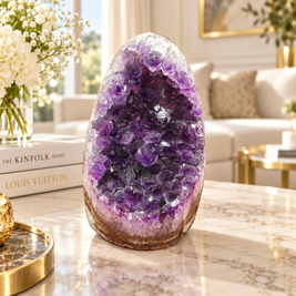 Premium Natural Amethyst Crystal – Purple Crystal Home Décor & Serenity Accent | Size: 8×11 | 829 Grams