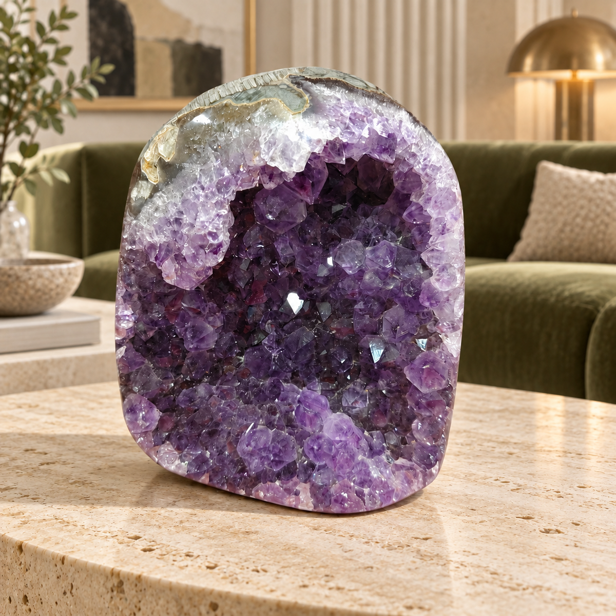 Premium Natural Amethyst Crystal – Purple Crystal Home Décor & Serenity Accent | Size: 8×8 | 495 Grams