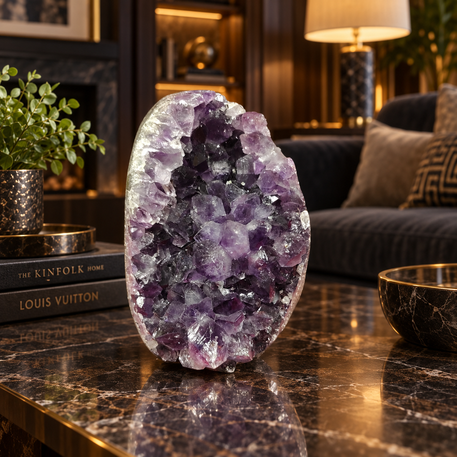 Premium Natural Amethyst Crystal – Purple Crystal Home Décor & Serenity Accent | Size: 8×10 | 1.214 KG