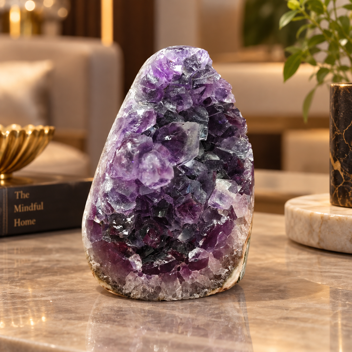 Premium Natural Amethyst Crystal – Purple Crystal Home Décor & Serenity Accent | Size: 8×13 | 823 Grams