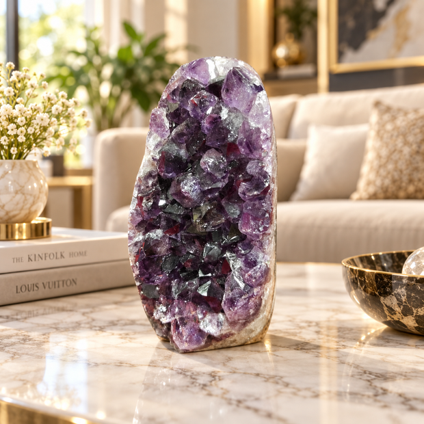 Premium Natural Amethyst Crystal – Purple Crystal Home Décor & Serenity Accent | Size: 6×11 | 804 Grams
