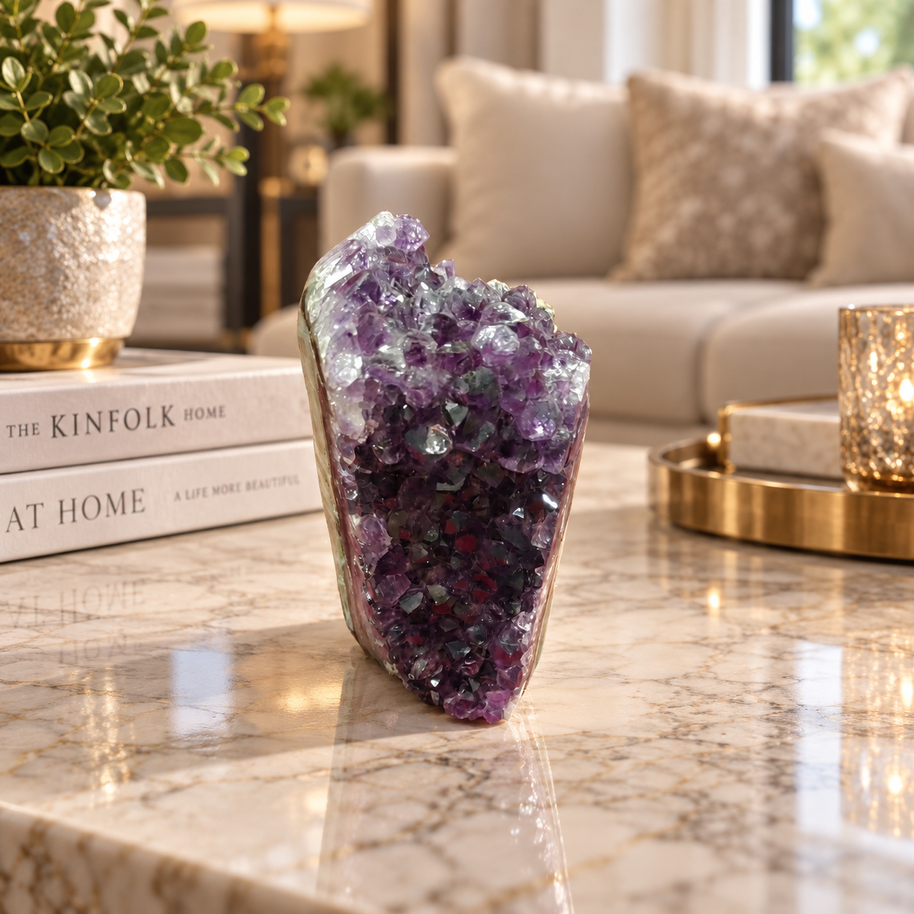Premium Natural Amethyst Crystal – Purple Crystal Home Décor & Serenity Accent | Size: 5×10 | 868 Grams
