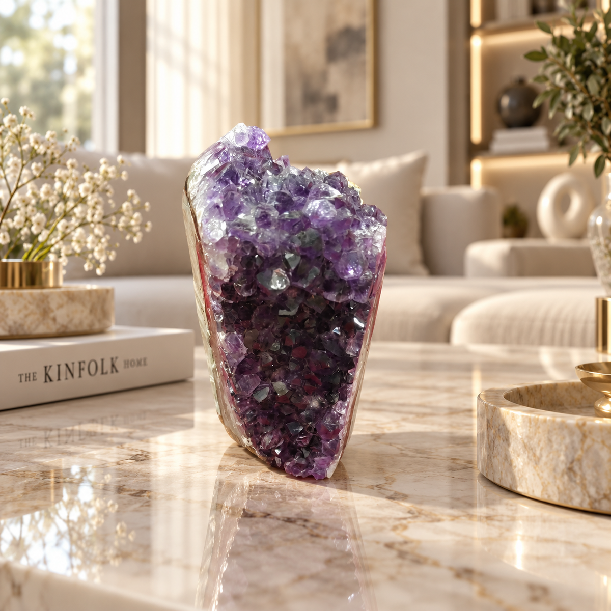 Premium Natural Amethyst Crystal – Purple Crystal Home Décor & Serenity Accent | Size: 5×10 | 868 Grams