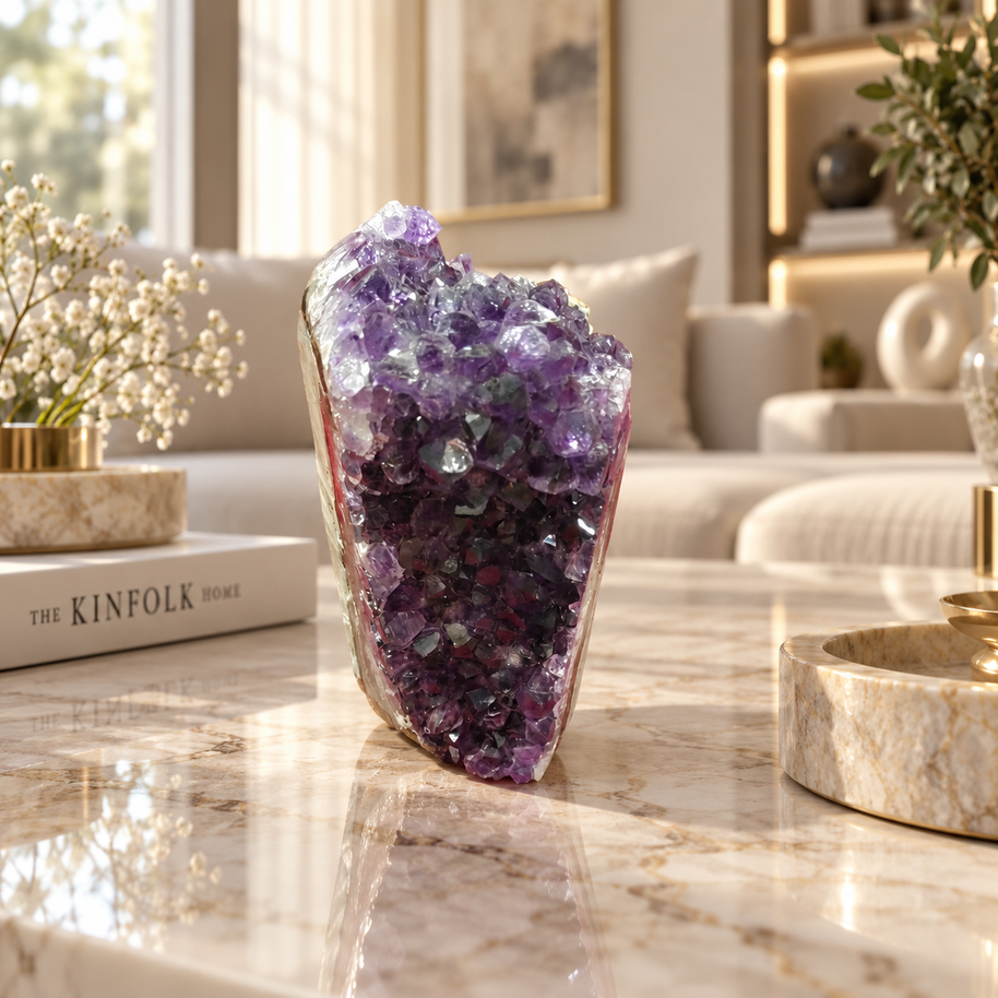 Premium Natural Amethyst Crystal – Purple Crystal Home Décor & Serenity Accent | Size: 5×10 | 868 Grams