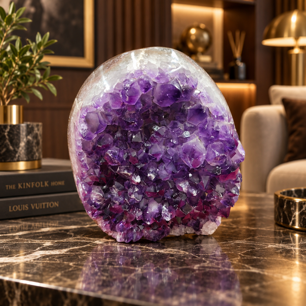 Premium Natural Amethyst Crystal – Purple Crystal Home Décor & Serenity Accent | Size: 11×14 | 2.071 KG