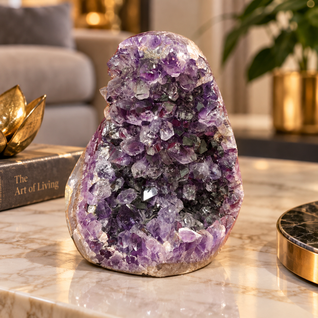 Premium Natural Amethyst Crystal – Purple Crystal Home Décor & Serenity Accent | Size: 13×13 | 1.953 KG