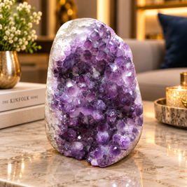 Premium Natural Amethyst Crystal – Purple Crystal Home Décor & Serenity Accent | Size: 13×11 | 1.771 KG