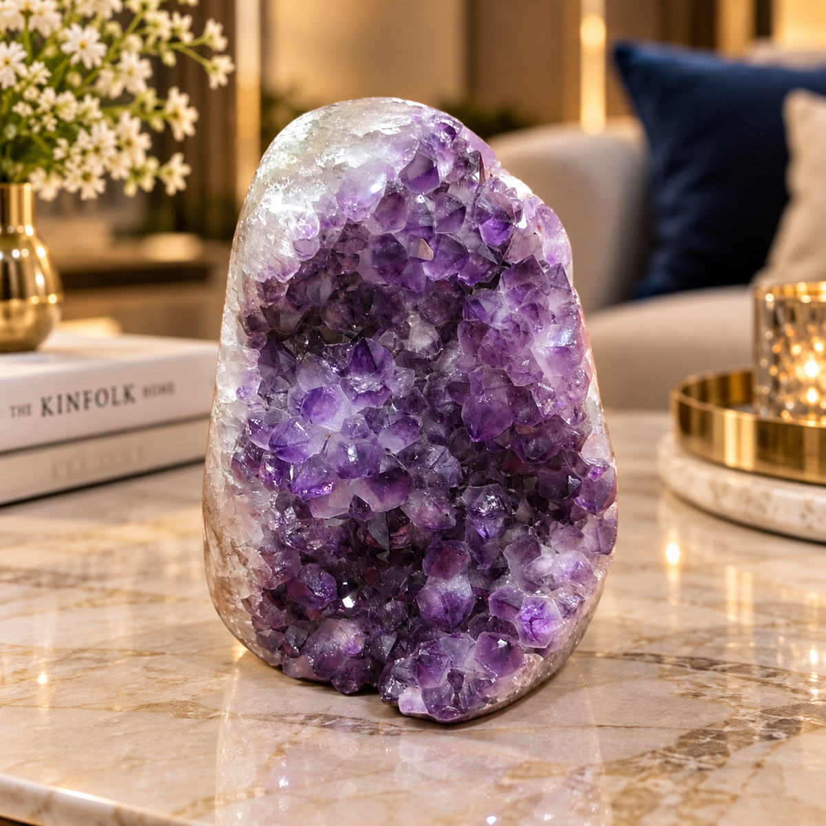 Premium Natural Amethyst Crystal – Purple Crystal Home Décor & Serenity Accent | Size: 13×11 | 1.771 KG