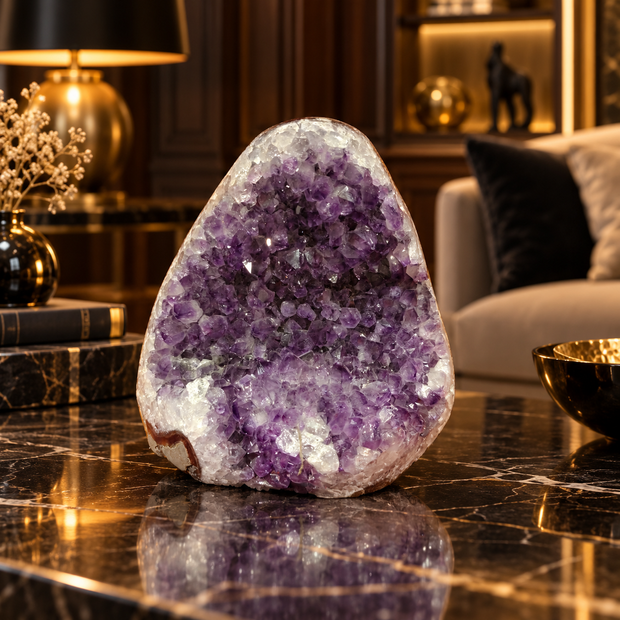 Premium Natural Amethyst Crystal – Purple Crystal Home Décor & Serenity Accent | Size: 14×12 | 1.875 KG
