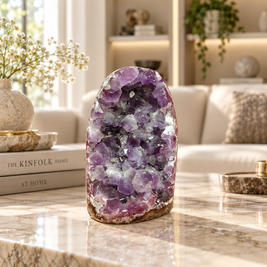 Premium Natural Amethyst Crystal – Purple Crystal Home Décor & Serenity Accent | Size: 9×6 | 543 Grams