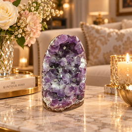 Premium Natural Amethyst Crystal – Purple Crystal Home Décor & Serenity Accent | Size: 9×6 | 543 Grams
