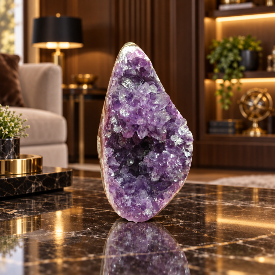 Premium Natural Amethyst Crystal – Purple Crystal Home Décor & Serenity Accent | Size: 9×11 | 867 Grams