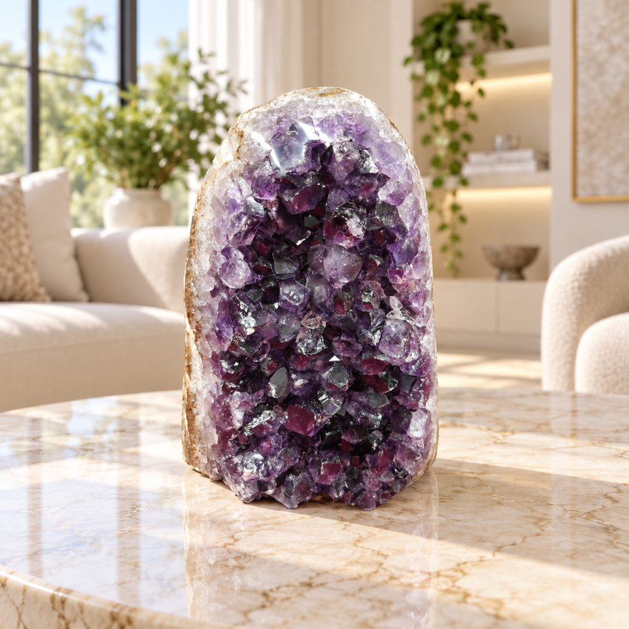 Premium Natural Amethyst Crystal – Purple Crystal Home Décor & Serenity Accent | Size: 9×11 | 934 Grams