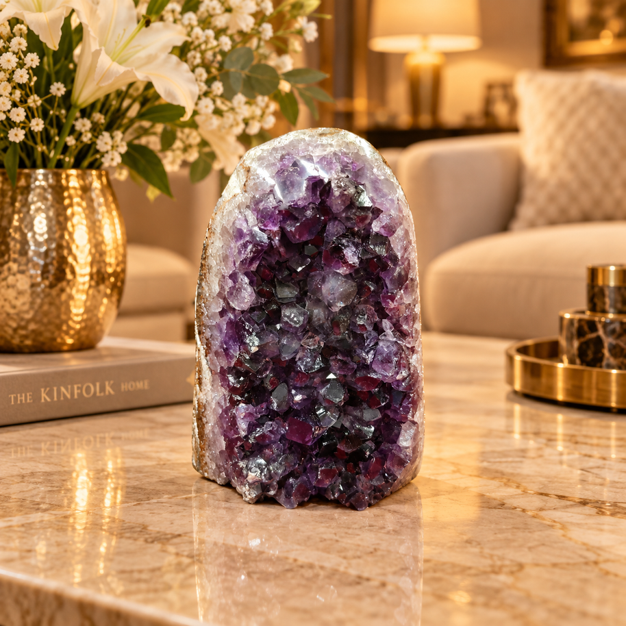 Premium Natural Amethyst Crystal – Purple Crystal Home Décor & Serenity Accent | Size: 9×11 | 934 Grams