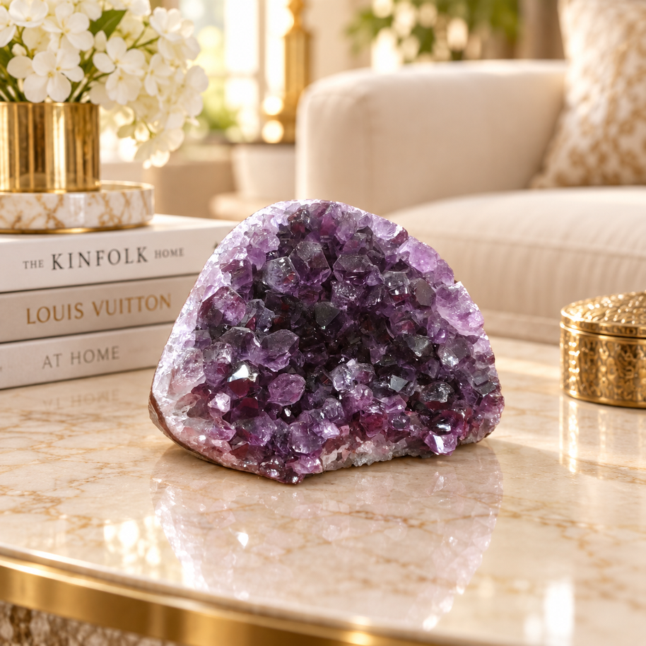 Premium Natural Amethyst Crystal – Purple Crystal Home Décor & Serenity Accent | Size: 12×9 | 1.154 KG