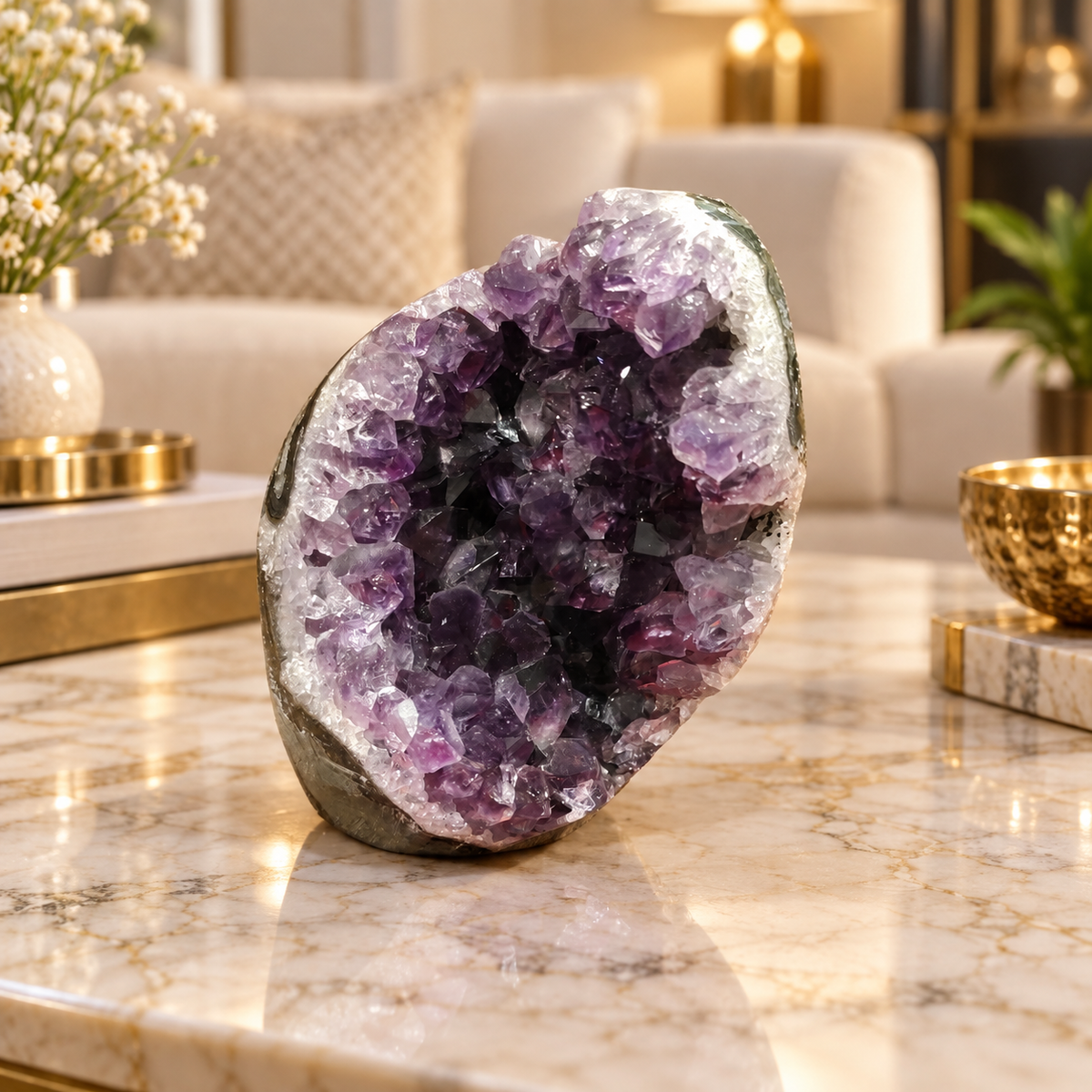 Premium Natural Amethyst Crystal – Purple Crystal Home Décor & Serenity Accent | Size: 8×13 | 1.16 KG