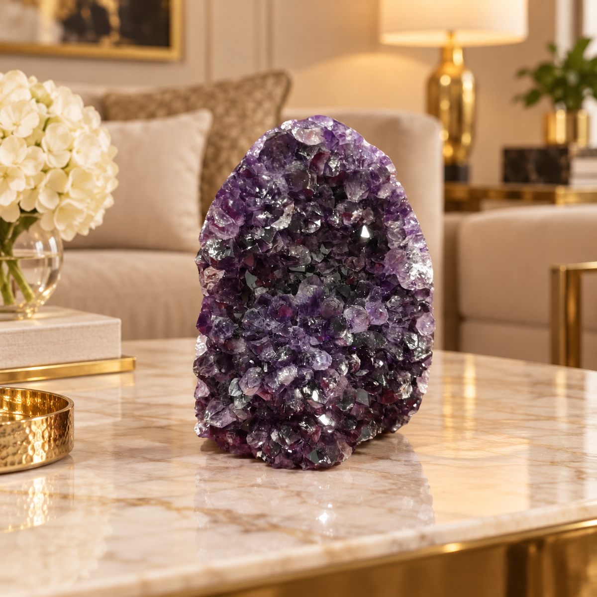 Premium Natural Amethyst Crystal – Purple Crystal Home Décor & Serenity Accent | Size: 9×11 | 756 Grams