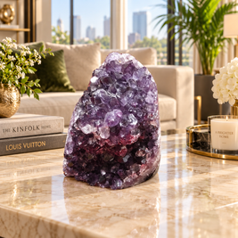 Premium Natural Amethyst Crystal – Purple Crystal Home Décor & Serenity Accent | Size: 11×8 | 811 Grams