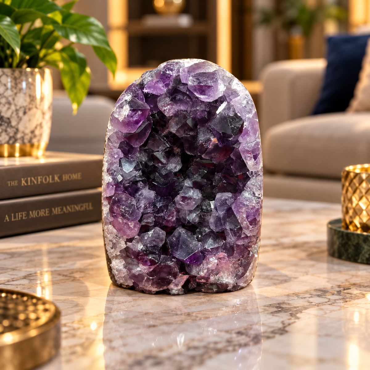 Premium Natural Amethyst Crystal – Purple Crystal Home Décor & Serenity Accent | Size: 8×11 | 934 Grams