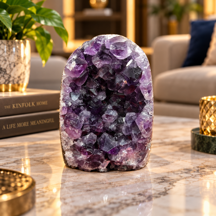 Premium Natural Amethyst Crystal – Purple Crystal Home Décor & Serenity Accent | Size: 8×11 | 934 Grams