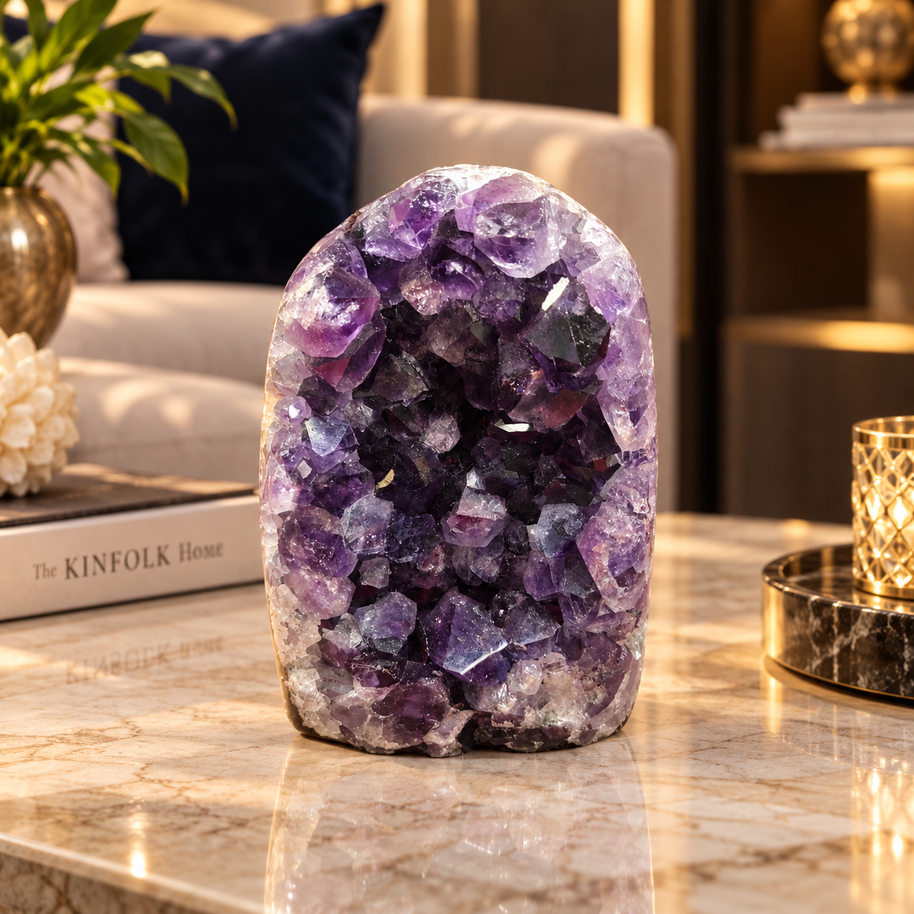 Premium Natural Amethyst Crystal – Purple Crystal Home Décor & Serenity Accent | Size: 8×11 | 934 Grams