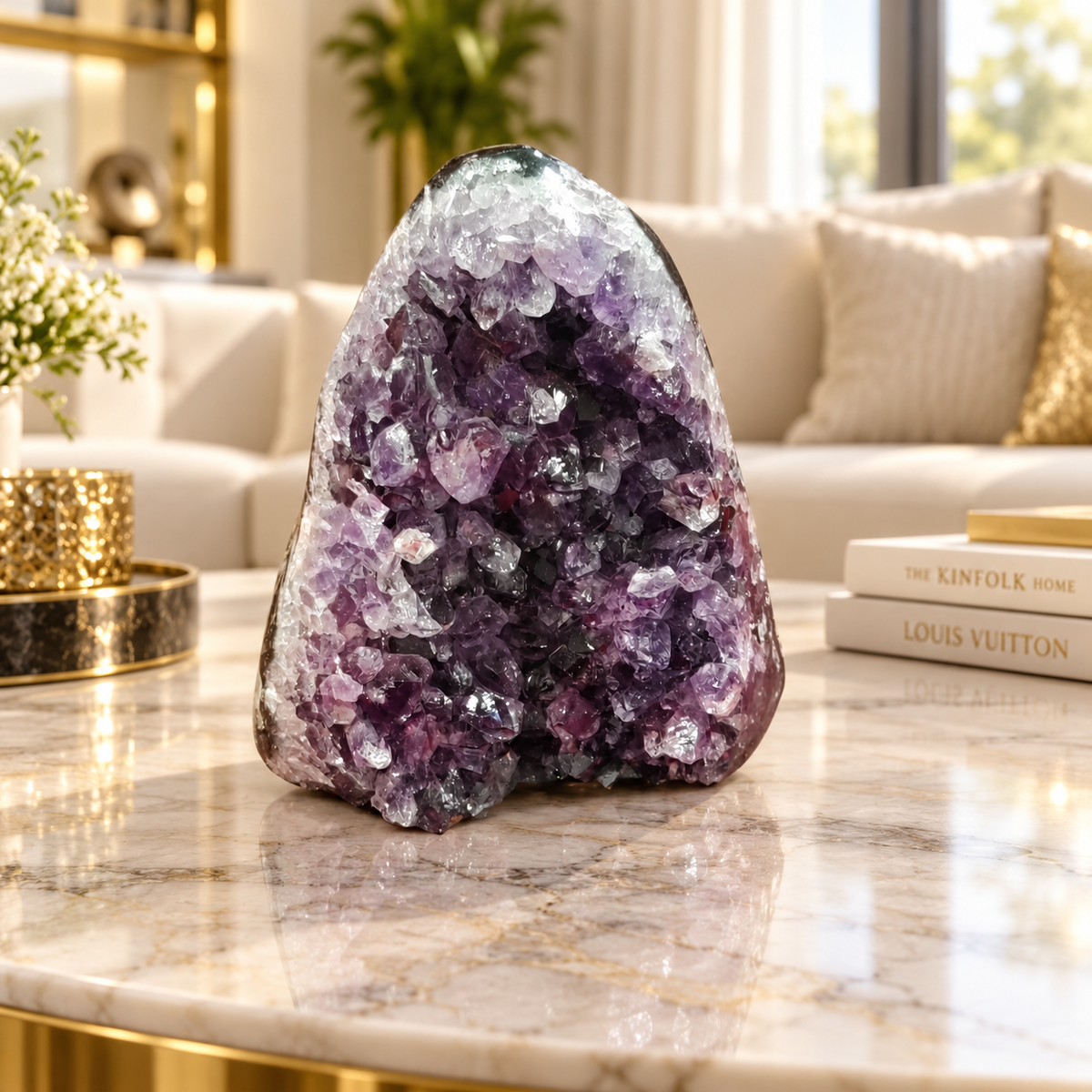 Premium Natural Amethyst Crystal – Purple Crystal Home Décor & Serenity Accent | Size: 10×11 | 875 Grams