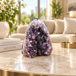 Premium Natural Amethyst Crystal – Purple Crystal Home Décor & Serenity Accent | Size: 10×11 | 875 Grams